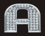 Crystal Letters 1.2" Silver
