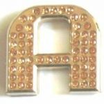 Crystal Letters GOLD 1.2"
