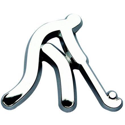 Golfer Chrome Auto Stick Figure Emblem 2