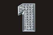 Chrome Number Style Crystal - 1