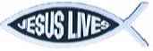 Jesus Lives Fish Emblem