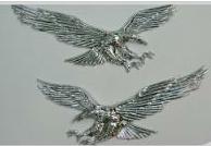 Eagle Chrome Emblem 2 PAIR