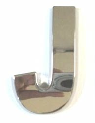 Chrome Letter Style 3 - J