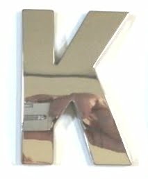 Chrome Letter Style 3 - K