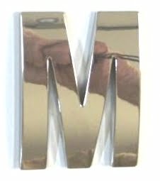 Chrome Letter Style 3 - M