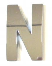 Chrome Letter Style 3 - N