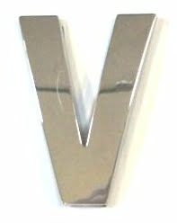 Chrome Letter Style 3 - V