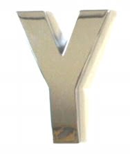 Chrome Letter Style 3 - Y