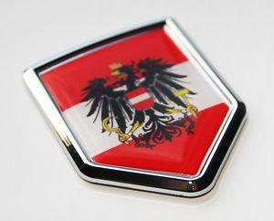 Austria Austrian Flag Decal Crest Chrome Emblem Sticker