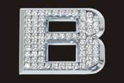 Chrome Letter Style Crystal - B