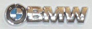 BMW Chrome with Color Logo Emblems - PAIR