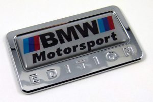 BMW motorsport special edition adhesive chrome emblem