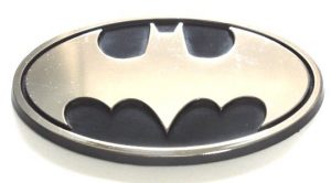 Batman Oval Black and Chrome Emblem