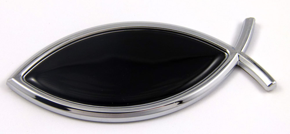 Black Jesus Fish 3D Auto Emblem