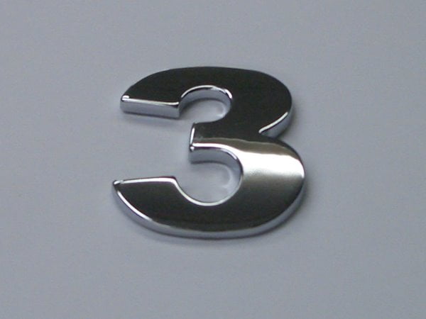 Chrome Number Style 5 - 3
