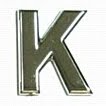 Chrome Letter Style 1 - K