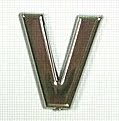 Chrome Letter Style 1 - V