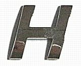 Chrome Letter Style 2 - H