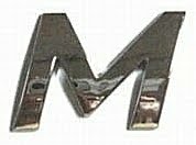 Chrome Letter Style 2 - M