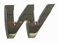 Chrome Letter Style 2 - W
