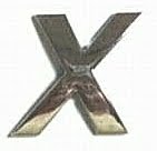 Chrome Letter Style 2 - X