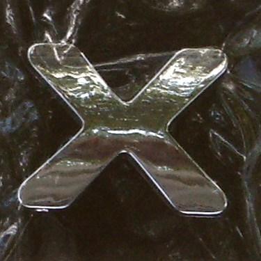 Chrome Letter Style 9 - X