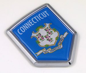 Connecticut Flag Chrome Emblem