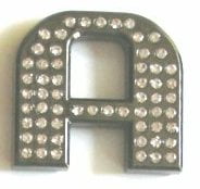 Crystal Chrome Letters BLACK - A