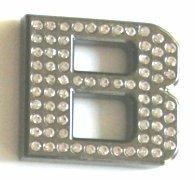 Crystal Chrome Letters BLACK - B