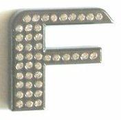 Crystal Chrome Letters BLACK - F