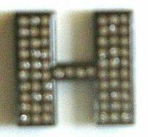 Crystal Chrome Letters BLACK - H