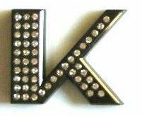 Crystal Chrome Letters BLACK - K