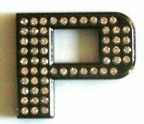 Crystal Chrome Letters BLACK - P
