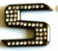 Crystal Chrome Letters BLACK - S