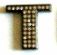 Crystal Chrome Letters BLACK - T