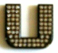 Crystal Chrome Letters BLACK - U