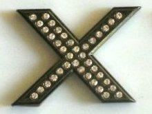 Crystal Chrome Letters BLACK - X