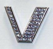 Crystal Chrome Letters BLUE - V