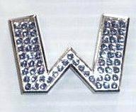 Crystal Chrome Letters BLUE - W