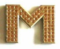 Crystal Chrome Letters GOLD - M