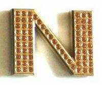Crystal Chrome Letters GOLD - N