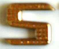 Crystal Chrome Letters GOLD - S