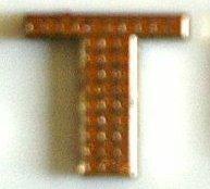 Crystal Chrome Letters GOLD - T