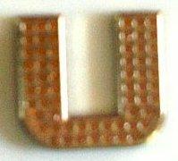 Crystal Chrome Letters GOLD - U