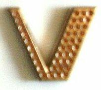 Crystal Chrome Letters GOLD - V