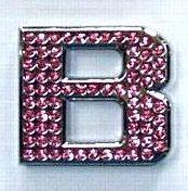 Crystal Chrome Letters PINK - B