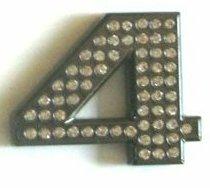 Crystal Chrome Numbers BLACK - 4