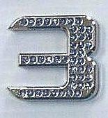 Crystal Chrome Number BLUE - 3