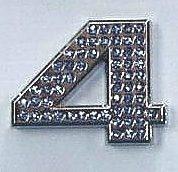 Crystal Chrome Number BLUE - 4