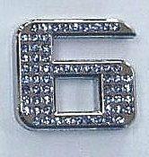 Crystal Chrome Number BLUE - 6